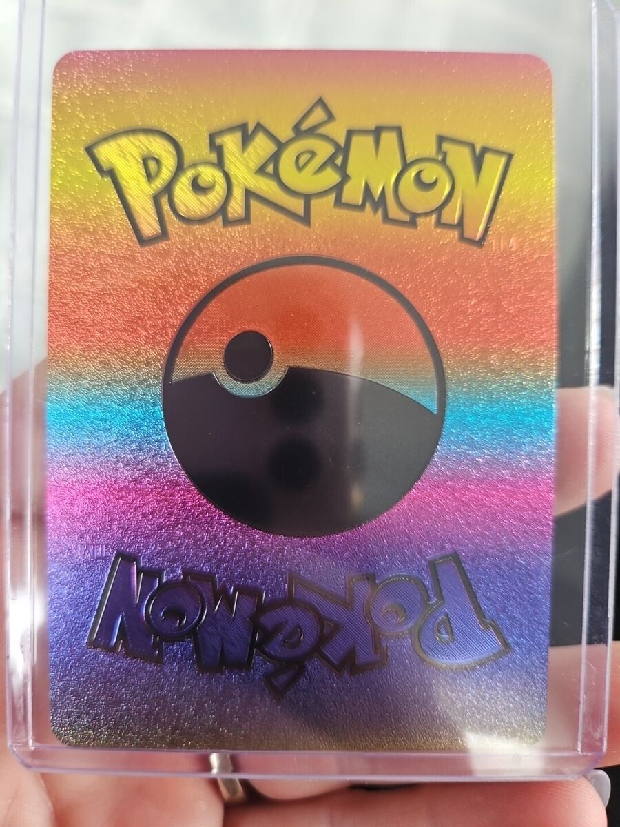 Pikachu Mega Rayquaza Rainbow Foil Fan Art Collector Card Pikachu Mega Rayquaza Rainbow Foil Fan Art Collector Card