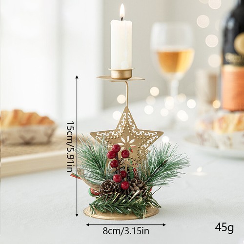 Weihnachten Schneeflocke Kerzenhalter Frohe Weihnachten Deko Home Ornaments Xmas - Bild 21 von 28