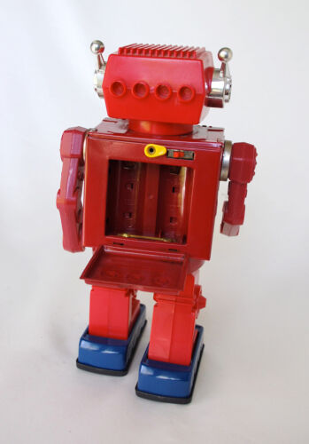 VINTAGE Horikawa TIN SPACETOY Rotate O Matic SUPER ASTRONAUT ROBOT W/BOX! WORKS! - Picture 6 of 13