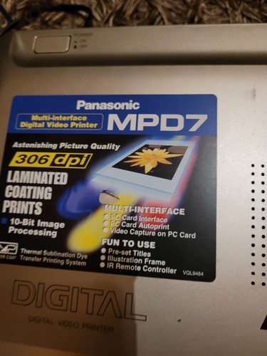 Fotodrucker Panasonic NV-MPD7 Thermosuplimation Digital VIDEO PRINTER NV-MPD7E - Bild 10 von 21