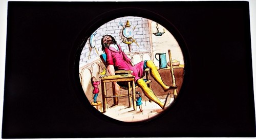 Jack and The Beanstalk Antique Set of 7 Wooden Framed Magic Lantern Slides c1885 - Picture 5 of 8
