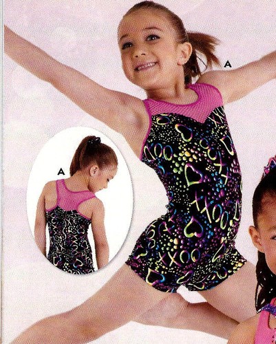 Hearts Hugs Kisses Axis Gymnastic Shorty Unitard Biketard Racer Back Girls 74235 - Picture 2 of 6