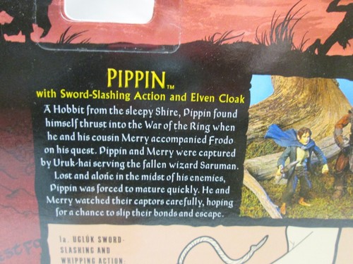 Toybiz Herr der Ringe Zwei Türme UGLUK URUK-HAI Schwert PIPPIN Figur NEU - Bild 10 von 12