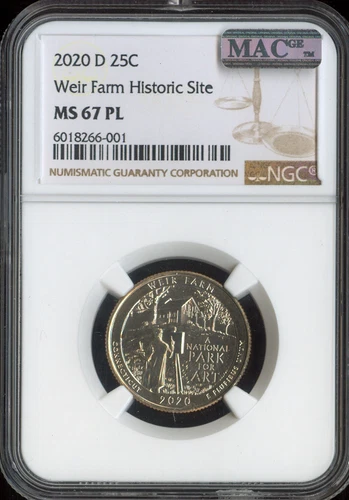 2020-D Weir Farm Quarter NGC MS67 PL Auction
