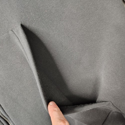 Felpa Nike Air con cappuccio uomo 2XL nero grigio colorblock full zip foderata in pile - Foto 5 di 16