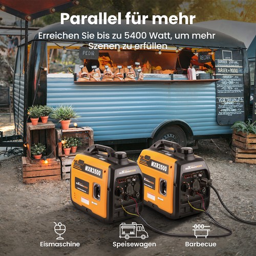 3300W Inverter Stromerzeuger 21kg tragbar Generator Benzin Notstromaggregat - Bild 8 von 23