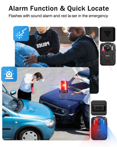 BOBLOV Body Camera 4K Audio Video Recorder with GPS 128GB Card & Charging Dock - Picture 3 of 12