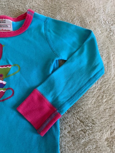 Pijama Camisa Hanna Andersson Niñas Azul Rosa Mangas Largas 18 Meses 2T - Imagen 5 de 6