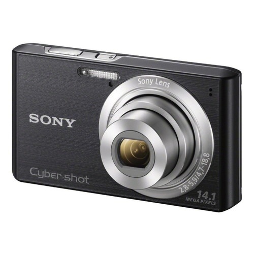 Black Sony Cyber Shot DSC-W610 14.1MP 4.0x Optical Zoom CCD Digital Camera