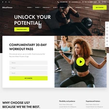 Fitness Websites Design for Sale with Free VPS Web Hosting