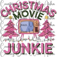 Sublimation Transfer Christmas Movie Junkie Ready To Press Heat Transfer