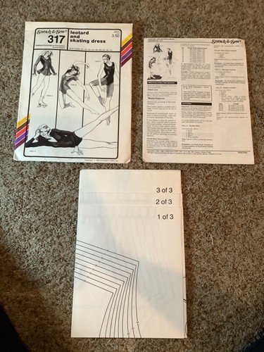 Stretch & Sew SEWING PATTERN 317 Adult LEOTARD & SKATING DRESS Bust 28-44 UNCUT - Picture 3 of 3