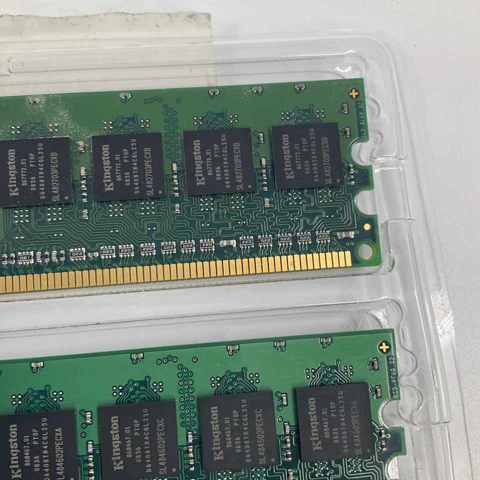 1GB 2x512MB PC2-5300 KINGSTON DDR2-667 KVR667D2N5/512 Samsung Ram Memory Kit - Image 4 of 4
