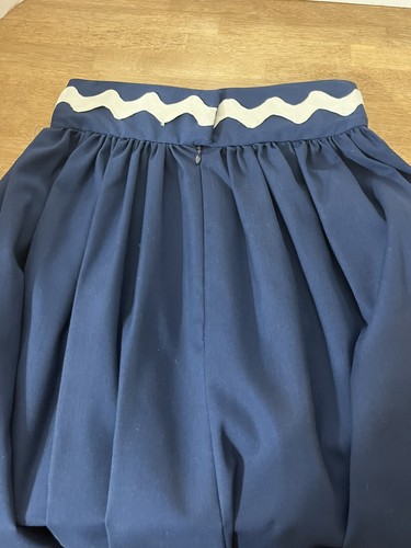 Vintage Handmade 60’s 70’s Navy Skirt Full Length White Ric Rac - Bild 5 von 6
