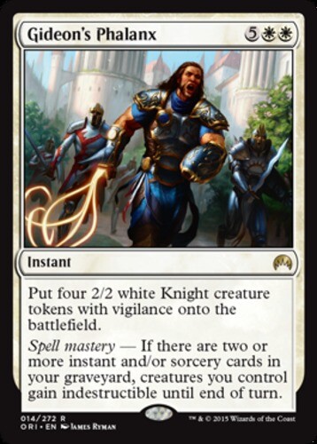 Damaged, Russian MTG Regular Gideon's Phalanx Origins Magic the Gathering - Picture 1 of 1