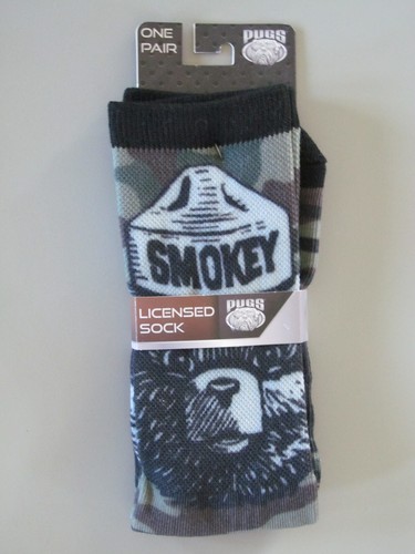 Calcetines Smokey Bear Crew Camuflados Negros y Verdes Nuevos con Etiquetas Talla Única Pugs - Imagen 1 de 2