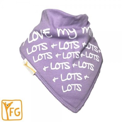 Funky Giraffe Lilac I Love Mummy Bandanna Bib **Buy 4 get 1 FREE** 5 for £11.96