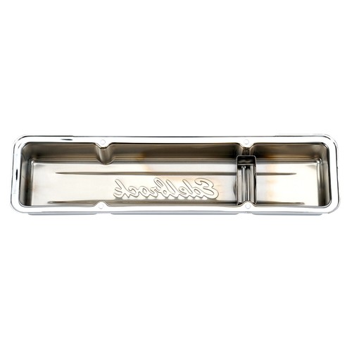 4449 Edelbrock Valve Covers SBC 262-400 Signature Series Steel Chrome - Picture 4 of 4