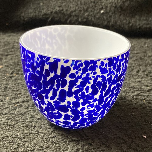 Lámpara de vidrio con patrón de confeti azul pantalla globo de luz 3 x 2,5 - Imagen 1 de 5