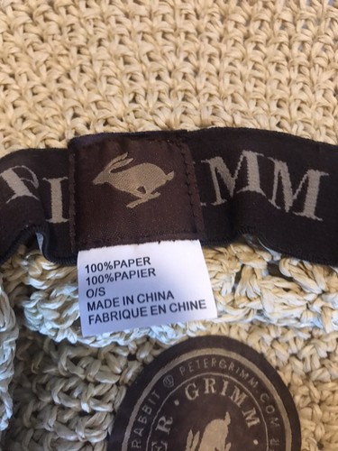 Peter Grimm Sonnenhut Erwachsene Einheitsgröße Kaninchen Raffia volle Krempe cremefarben - Bild 5 von 6