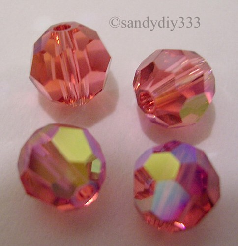 SWAROVSKI Kristall Element 5000 8 mm facettiert rund Perlen AB variable Farbe - Bild 32 von 41