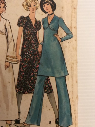 Butterick 6023 Vintage 70s Sewing Pattern One Piece Dress or Pants Sleeve Variat - Imagen 7 de 12