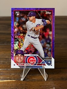 2023 Topps Update #US42 Matt Mervis Purple Foilboard 278/799 [RC] Chicago Cubs