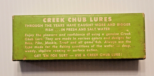 De colección Raro Creek Chub 3202 CUERPO GRASO Señuelo Perca SOLAMENTE CAJA - Imagen 3 de 4