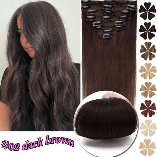 8Tressen Echthaar Clip In 100% Remy Hair Extensions DICK Haarverlängerung Blond - Bild 15 von 36