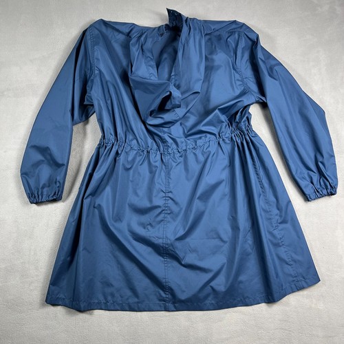 Uniqlo Youth Pocketable Coat Size 13Y Blue with Pockets Adjustable Waist - Picture 5 of 13