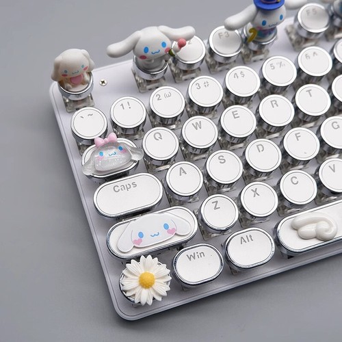 My Melody Kuromi Cinnamoroll LED Wired Mechanical Keyboard Cartoon Keyboards - Picture 14 of 27