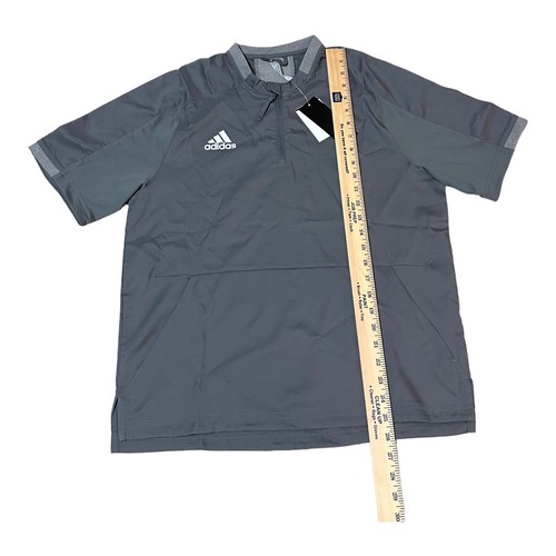 Adidas Fielder's Choice 2.0 Cage Jacket Youth Sz L 13-14 Gray 1/4 Zip Light Wt - Picture 3 of 9
