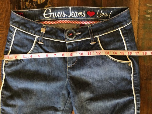 Guess Love's You Walking Shorts Piping Seams Fabric Button Flap Pockets Sz 26 - Picture 6 of 11