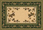 2x4 Milliken Ivory Bordered Petals Door Mat Ivy Valley Ivy - Aprx 2' 8" x 3' 10"