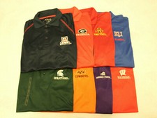 NWT Men's NCAA OVB S/S Performance Polo Shirt Multiple Teams  Sizes 
