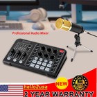 Professional Audio Mixer Bluetooth USB DJ Console Dual Channel Black USA