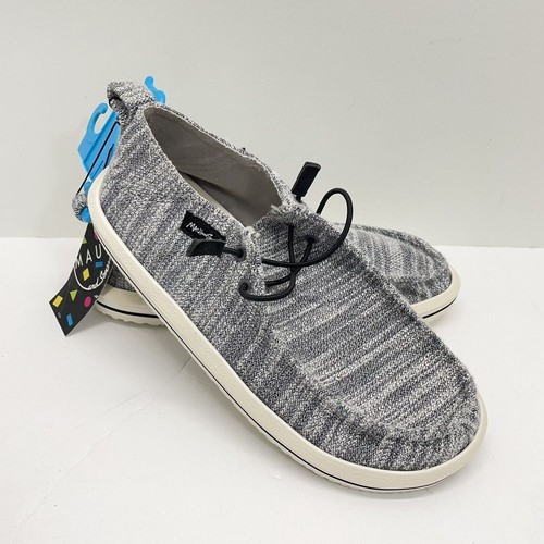 Maui and Sons Shoes Men Size 8 Grey Colored Laced Slip-On Beach Loafer Boat Surf - Picture 9 of 12