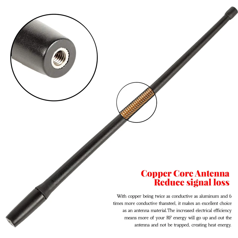 13"in. Radio Antenna Mast For Jeep Wrangler TJ JK JL JKU Rubicon Sahara1997-2021 - image 3 of 4