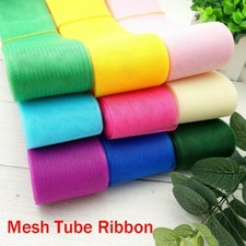 2m Long 6cm Wide Mesh Tube Ribbon Flex Tubing Headpiece Fascinator Hat Decor