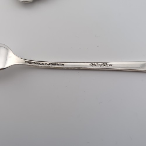 International Spring Glory Sterling Silver Cocktail Forks - 5 5/8" - Set of 12 - Picture 4 of 4