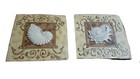 Seashell Rose Murex Jane Carroll Home Wall Art Set of 2 Beach Ocean Decor Plaque