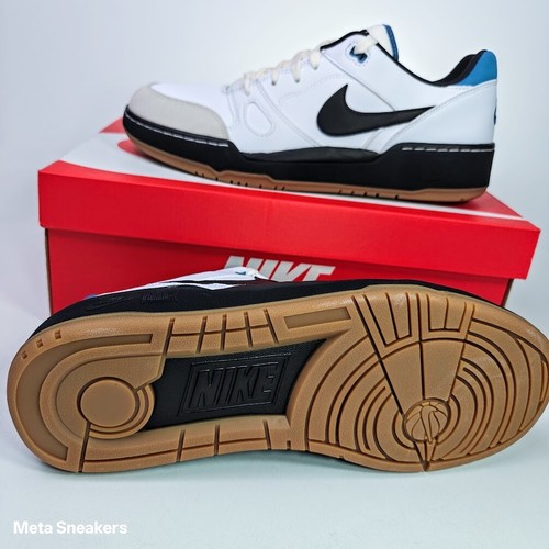Nike US 14 Men's White Black Gum Blue Retro Style Full Force Low -HJ7262 100 New - Picture 10 of 23