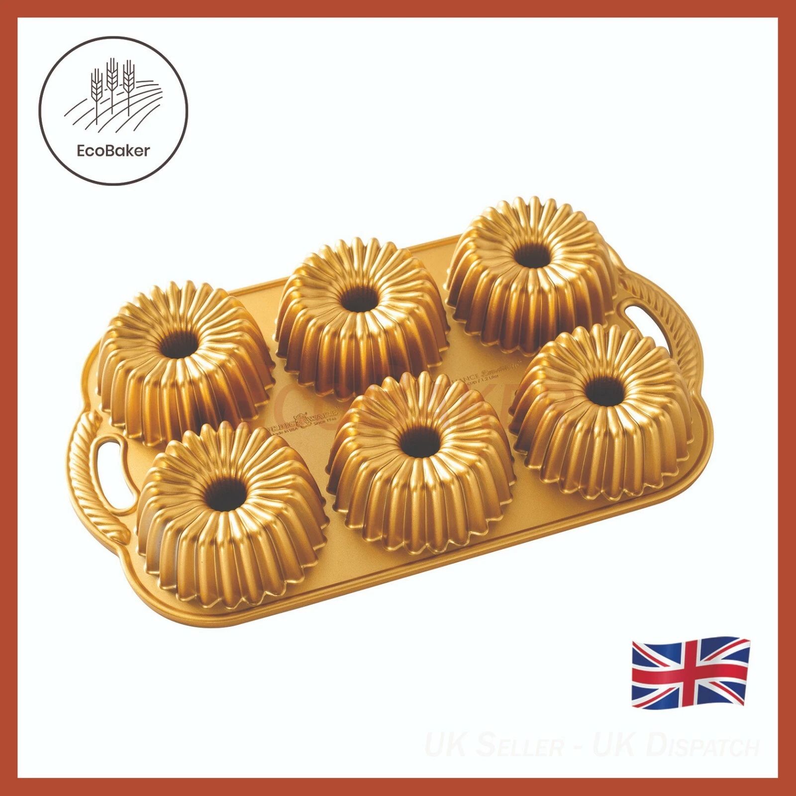 Nordic Ware 93377 - Brilliance Bundtlette Bundt® Pan - UK Dispatch