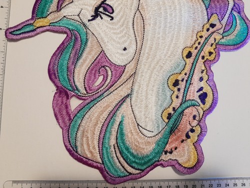 DIY Big Colourful Unicorn Horse Pony Embroidered Patch Sew On Embroidery Craft - Picture 5 of 9
