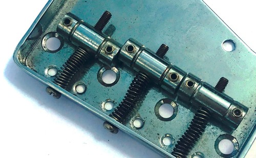 Aged Vintage TL Bridge Chrome Barrel Saddles fits to Fender Tele ® - Bild 2 von 6