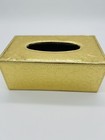 Faux Gold Tissue Box Cover – Fits Standard 3.1" Tall Tissue Boxes