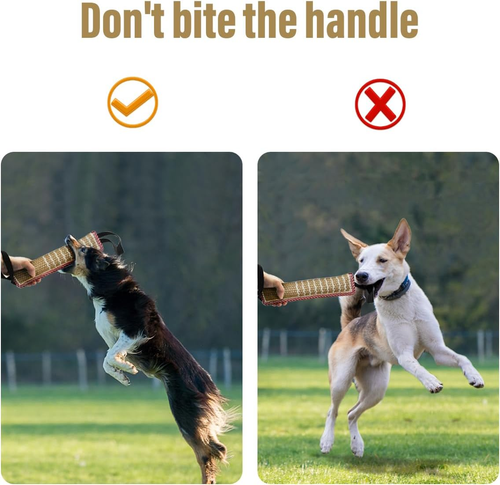 Dog Tug Toy Dog Training Bite Pillow Jute Bite Toy - Best for Tug of War, Puppy - Picture 6 of 12