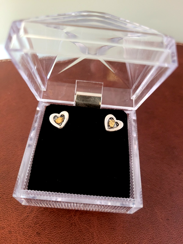 Genuine Gold Nugget Heart Earrings – Handcrafted with Natural Gold from CA.
