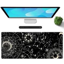 Gaming Mouse Pad XXL XL Large Mouse Pad Long Extended Big Mousepad Black Moon