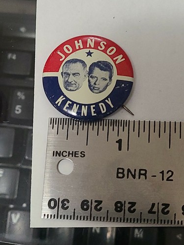 Lyndon Johnson LBJ Kennedy 1964 Kampagne Pin Button Politisch - Bild 3 von 3